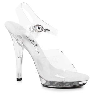 Clear Stiletto Heel by Ellie SiZe 10 New 5 inch Heel